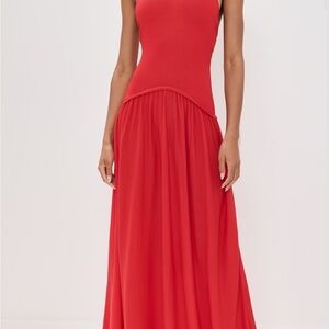 SOLID & STRIPED Red Maxi Dress